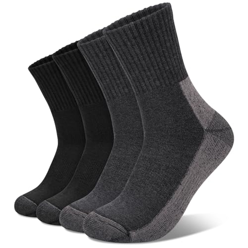 Womens Socks Merino Wool Hiking Boot Socks for Women Warm Thermal Thick Winter Cozy Gifts 2 Pairs Size 9-11