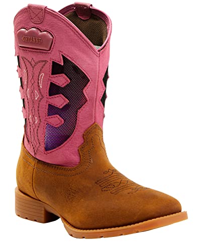Shyanne Girls' Light-Up Western Boot Round Toe - Bsgsp21p2