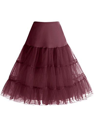 Bbonlinedress Pettiskirt for Women Petticoats Plus Size Underskirt for Formal Party Dress Burgundy XL-1