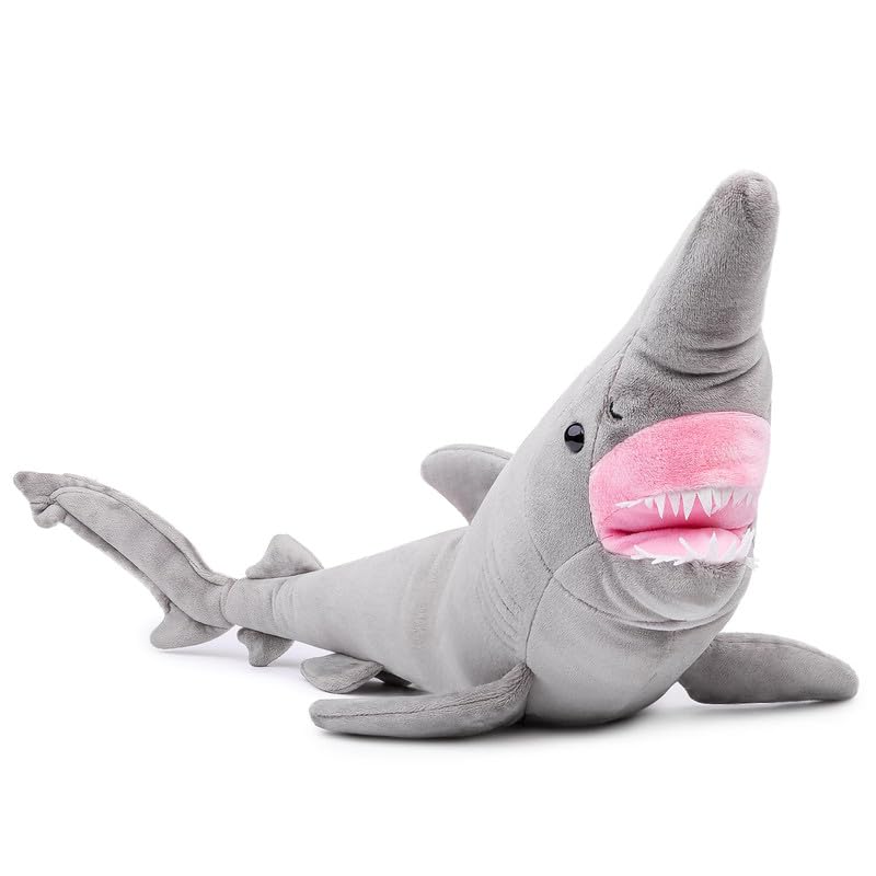 Simulation Goblin Shark Plush Toy, 26.5" Long Lifelike Grey Goblin Shark Stuffed Toys - Image 3