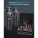 Professional Hair Clippers for Men, Professional Barber Clippers and Trimmer Set, Cordless Hair Clippers for Hair Cutting with Package Case, Powerful 9000 PRM Rechargable Electric (Black) - Image 4