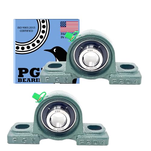 PGN UCP204-12 (2 Pack) Pillow Block Bearing - 3/4" Bore Self-Aligning