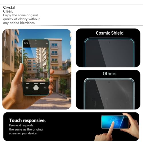 Image of Military-Grade Gorilla Tempered Glass Screen Protector for IQOO 12 / IQOO Neo 9 Pro (Anti-Static) Full Screen Coverage, Scratch & Shockproof with Easy Installation Kit