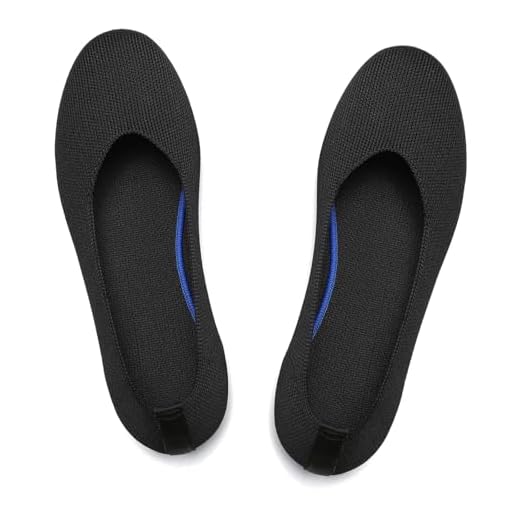 Women's Ballet Flat Dressy Casual Knit Shoes Round Toe Women Mesh Flats Black