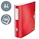 Leitz Qualitäts-Ordner 180° Active WOW, A4, Breit, abgerundeter Rücken, 8,2 cm breit, Gummibandverschluss, wasser- und schmutzabweisendes Polyfoam, mit Innentaschen, WOW Serie, Rot, 11060026