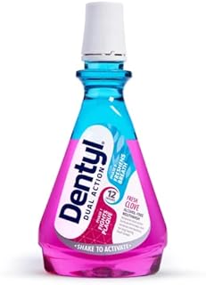 Dentyl Dual Action CPC Mouthwash, 12hrs Fresh Breath & Total Care, Alcohol Free, Fresh Clove, 500 ml