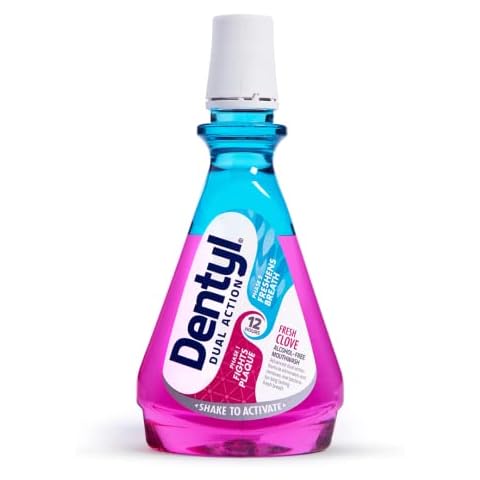 Dentyl Dual Action CPC Mouthwash, 12hrs Fresh Breath & Total Care, Alcohol Free, Fresh Clove, 500 ml Cover