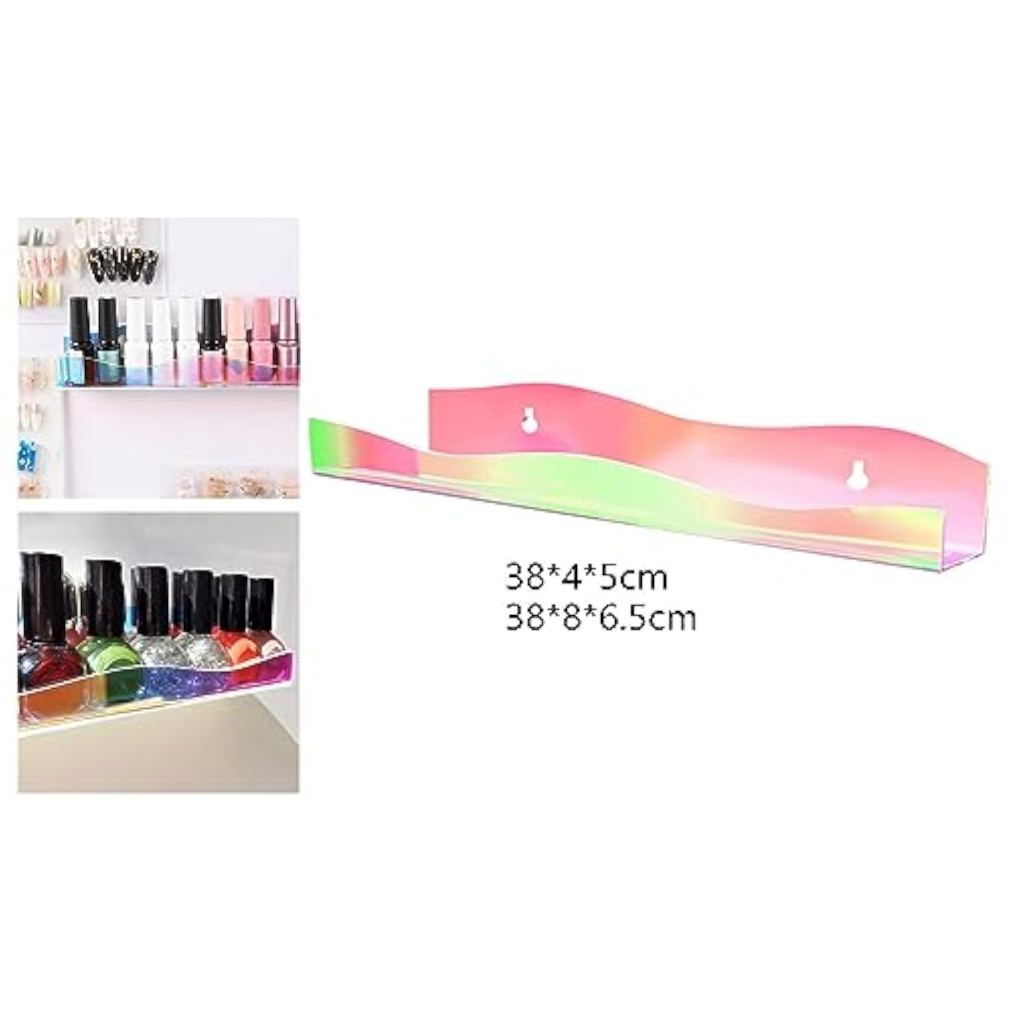 Acrylic Nail Polish Rack, Nail Polish Shelf Organizer