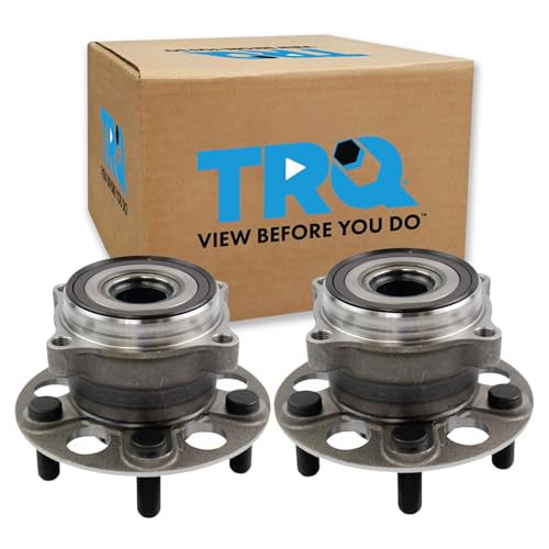 Image of TRQ Rear Left and Right Wheel Bearing and Hub Assembly Set 2 Piece Compatible with 2017-2020 Honda Ridgeline All Wheel Drive 2021 Ridgeline 2022 All Drive 2023