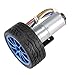 DC 6V DIY Encoder Gear Motor with Mounting Bracket 65mm Wheel Kit Micro Speed Reduction Motor Mini Motor for Art Car Robot Model DIY Engine Toy(100RPM)