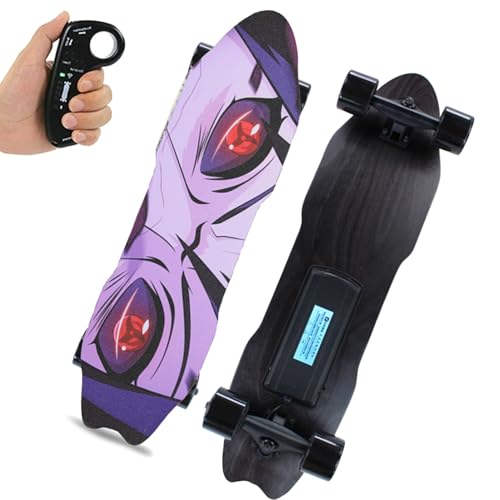 Elektrisches Skateboard mit Fernbedienung, wasserdichtes Longboard für den Campus, 7-lagiges Ahornholz, 15 km Reichweite, 25 km/h Höchstgeschwindigkeit, für Anfänger, Jugendliche und Erwachsene