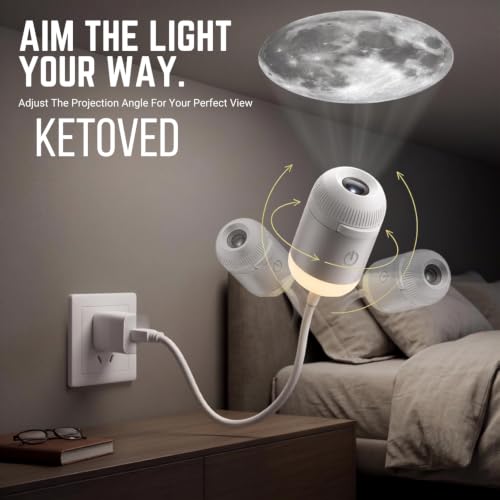 Image of Galaxy Star Projector Night Lamp | 2-in-1 Starry Sky Projector & LED Night Light | USB Portable Moon Projection Lamp for Bedroom, Kids Room & Home Decor (Fullmoon 2)
