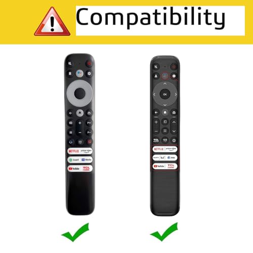 Image of Silicone Remote Cover Case Pouch Sleeve Compatible for TCL iFFALCON Smart LED TV Remote Cover with Loop (Grey)