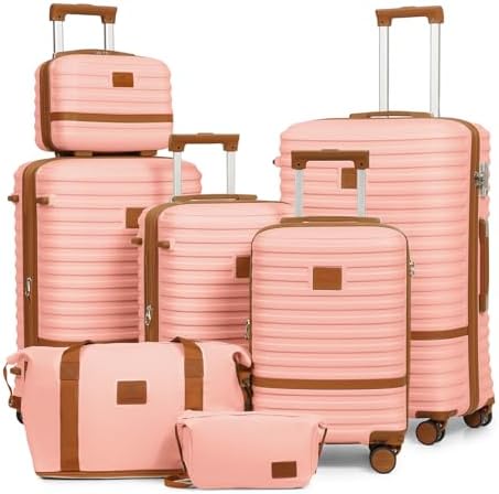 Joyway Luggage Set 7 Piece Suitcase Sets with Spinner Wheel,Hards...