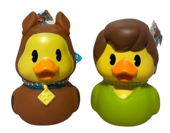 Jouets de bain canards en caoutchouc Duckalooz Just Play Shag et Scooob