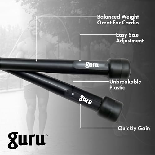 Image of GURU Skipping Rope, Adjustable Jumping Rope For Men & Women & For Kids Ideal For Gym /Exercise Rope For Workout
