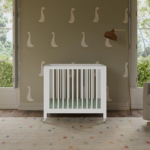 Babyletto Rolli All-Stages® Midi Crib Conversion Kit in White, Greenguard Gold Certified, FSC Certified, Portable & Adjustable with Pad Included