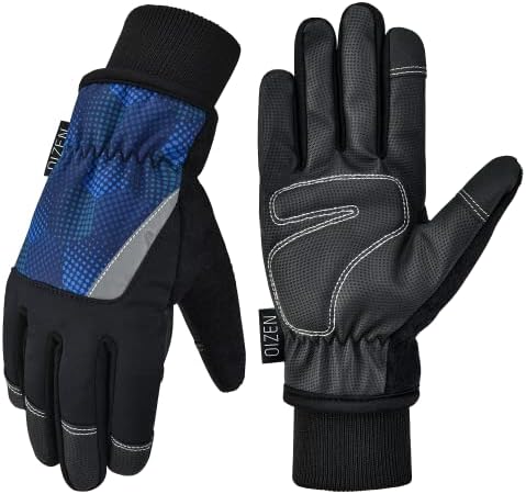 Winter Work Gloves with C40 3M Thinsulate Insulation, Down to 23℉, 1 Pair of OIZEN Waterproof Windproof Gloves for Men and Women, Size X-Large