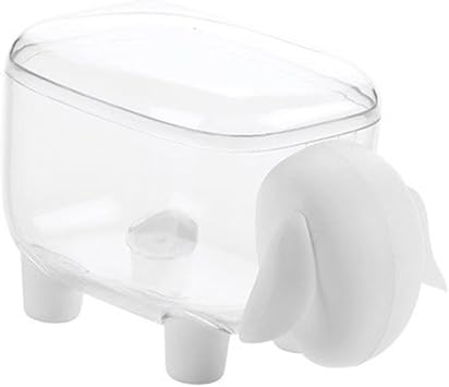 Cotton Swab Storage Holder Creative Sheep Design Bathroom Organizer for Cotton Pads and Swabs Clear Container for Easy Access and Neat Storage in White