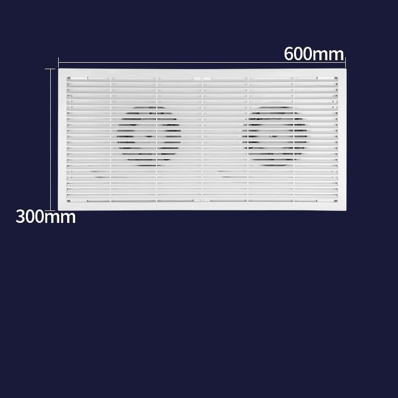 Ventilatore da Pavimento, Ventilatore A Doppio Motore Potente E Silenzioso, Ventilatore di Scarico Integrato per Soffitto in Cartongesso, Ventilatore Estrattore per Bagno 30 × 60 Cm