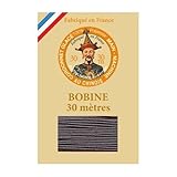 Finition : Glacé Sajou Fil Cordonnet glacé Polyester - Fil cordonnerie et Reliure - Fil au Chinois - Fabriqué en France - Coloris 170 - Gris