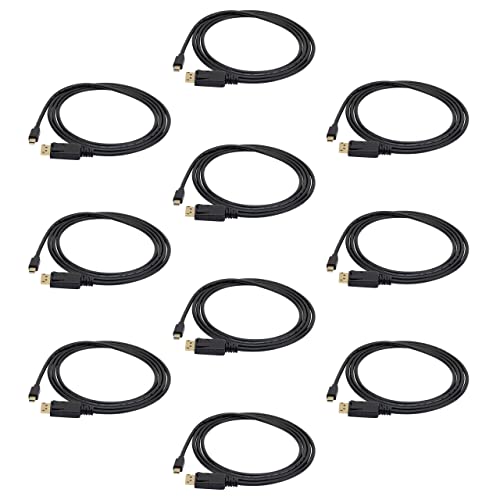 Startech.com 6Ft Mini Displayport To Displayport 1.2 Cable - 10 Pack - 4Kx2K Uhd Mini Displayport To Displayport Adapter - Mini Dp To Dp Cable For Monitor - Mdp To Dp Converter Cord (Mdp2Dpmm610Pk) #TOP6