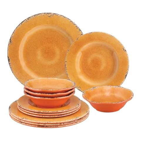 UP Crackle Design 12-Piece Dinnerware Set Cover