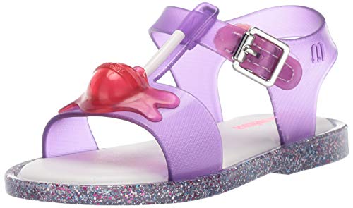 mini melissa Girls' Mini MAR Sandal II Slipper, PRPL Pink, 5 Medium US Toddler