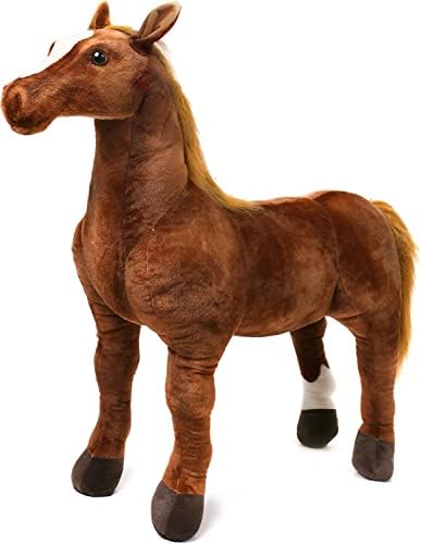 Tickles Standing Horse Soft Stuffed Plush Animal Toy for Kids (Size: 30 cm Color: Brown)