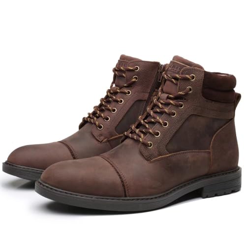 Image of Arkbird Mens Chelsea Boots, Stylish and Comfort Leather Chukka Ankle Boots with Zipper