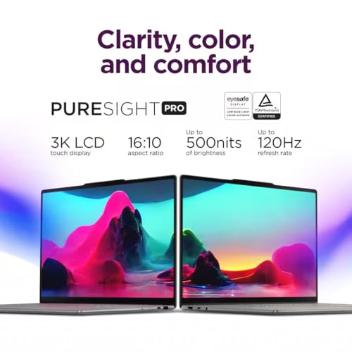 Image of Lenovo Slim 7i Aura Edition AI Laptop (15.3 inch QHD+ 120Hz Touchscreen, Intel Core Ultra 7 258V, 32GB DDR5, 1TB SSD), Arc 140V GPU, Backlit, Copilot+ PC, 1080P IR Webcam, Wi-Fi 7, Win 11 Home, Luna Grey