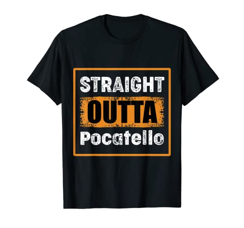 Straight Outta Pocatello Idaho USA rétro vieilli vintage T-Shirt