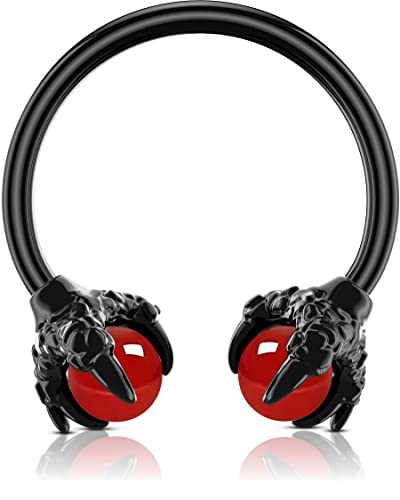 OUFER Body Piercing 16G Piercing Septum Piercing Hélix Griffe de Dragon Fer à Cheval en Acier Chirurgical 316L Piercing Oreille Cartilage, Anneau de Nez,Piercing Daith Tragus Bijoux Piercing Femme Cover