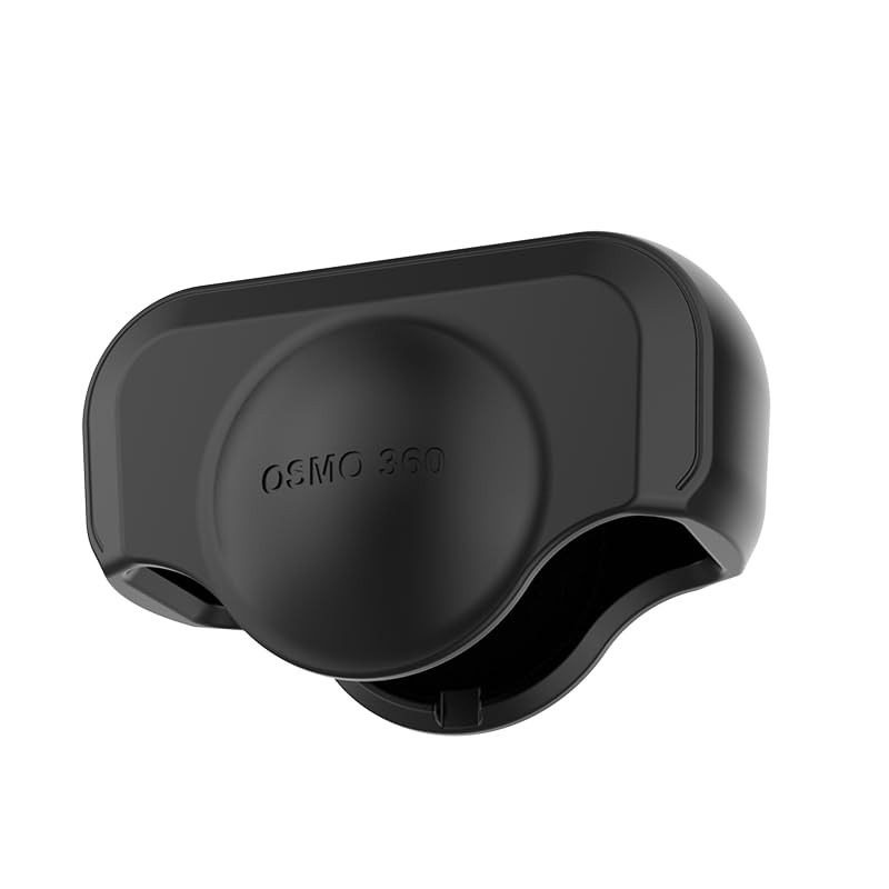 Holilo Funda Protector de Lente para DJI Osmo 360,Funda Protectora de Silicona Suave Accesorios para Lentes de Cámaras Deportivas Antiarañazos Anticaídas-Negro