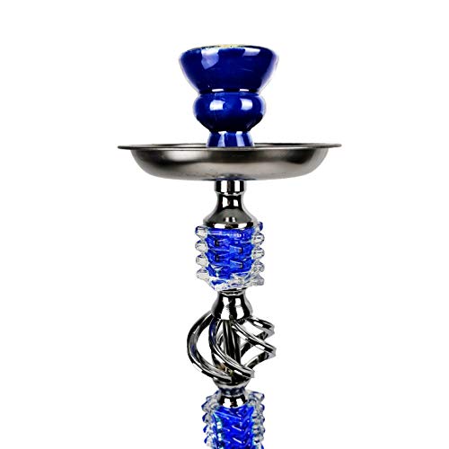 DXP Wasserpfeife Shisha Mosaik Hookah mit 2 Schläuchen ca.55cm inkl. Kohlezange, Tonkopf Zubehör – Bild 5