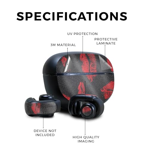 Image of Glossy Glitter Skin Compatible with Bose Ultra Open Earbuds - Kiss Me - Premium 3M Vinyl Protective Wrap Decal Cover - Easy to Apply | Crafted in The USA by MightySkins