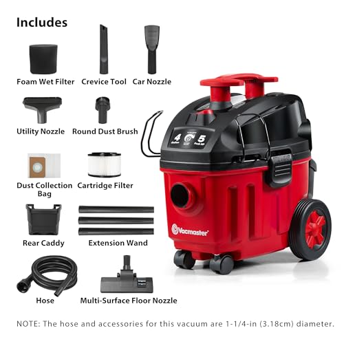 Vacmaster 4-Gallon 5 Peak HP Household Wet/Dry Vacuum - VF408B 1101 by Vacmaster - Image 2