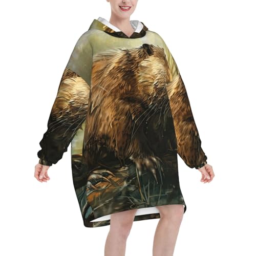 Couverture surdimensionnée castor, le cadeau de Noël doux et chaud