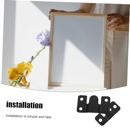 Image of Gadpiparty 4pcs Heavy Duty Interlocking Flush Mount Bracket for Picture Hanging Secure Furniture Connector with Concealed Hook Installation Versatile Wall Mounting Hardware for Various