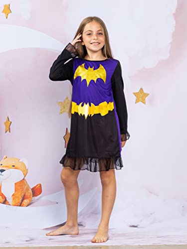 DC Comics Girls' Big Batgirl Dc Hero Long Sleeve Dorm with Cape4