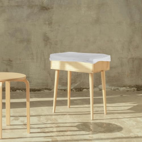 Funda de taburete para spa y centros de estética YARNOW protector rectangular texturizado beige 7