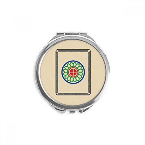 Miroir de maquillage de poche mahjong multicolore pour retouches express en voyage