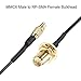 uxcell MMCX Male to RP-SMA Female Bulkhead,Pigtail Antenna Coaxial RF1.37 Low Loss Cable,RF Coaxial Adapter Connector,6inch