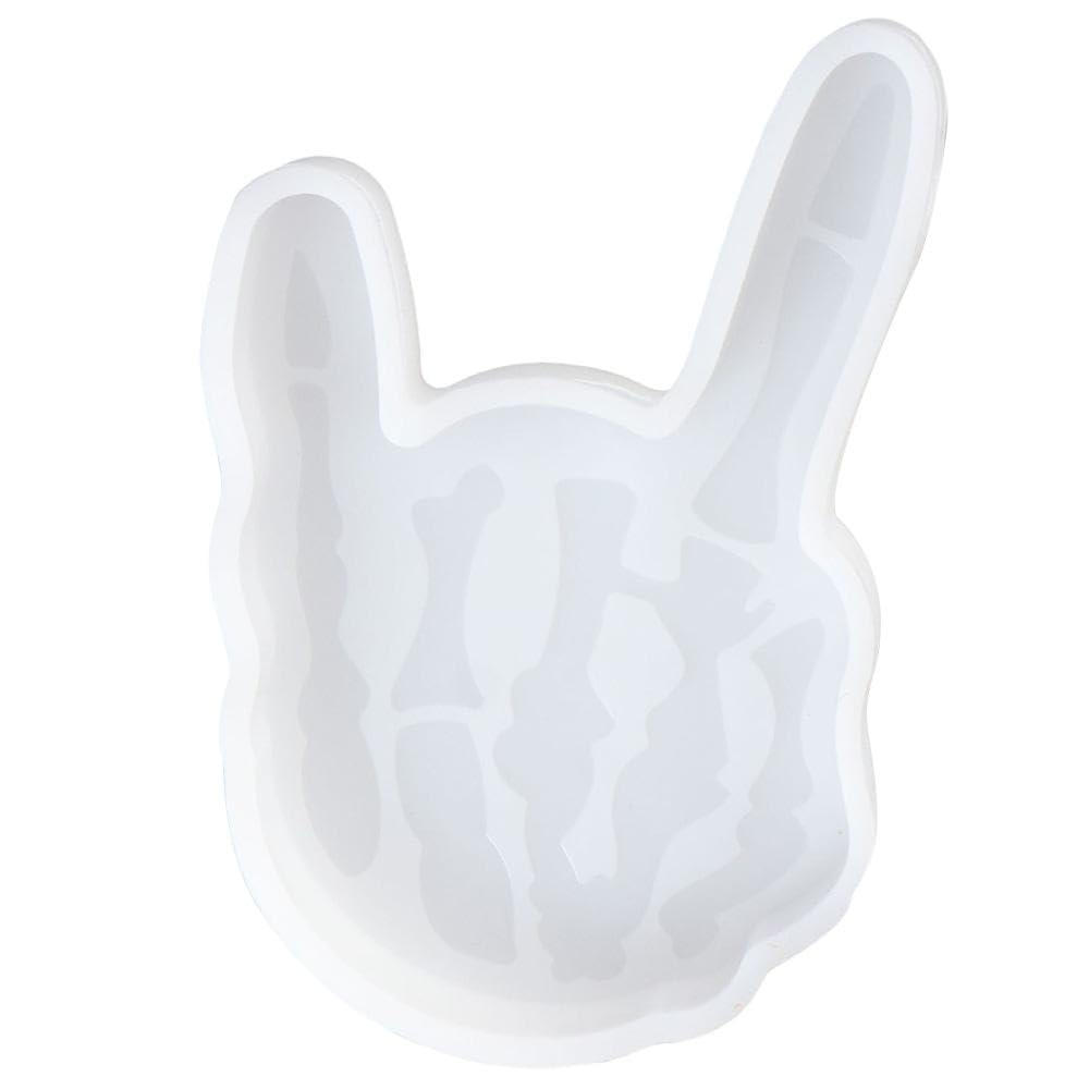 hobbyhub Rock Skeletons Hand Car Freshie Silicone Molds,Ghost Hand Shape Resin Casting Molds for Aroma Beads DIY