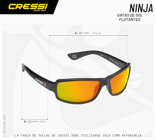 Miniatura 5 de Cressi Ninja Ultra Flex Gafas De Sol, Ultra Flex Talla Única, Negro