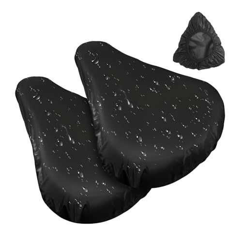Wantli Set di 2 coperture impermeabili per sellino per bicicletta, universale, parapioggia, impermeabile, per sella per bicicletta, adatto per la maggior parte delle selle
