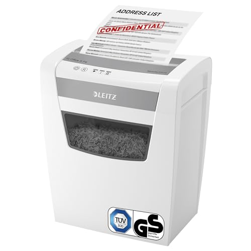 Leitz IQ Aktenvernichter Office S, 14-12 Blatt Kapazität (70-80 g/m²), TÜV+GS zertifiziert,...
