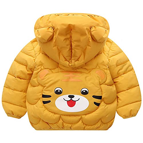 Cozy Baby Clothes Classic Kids Baby Boys Girls Winter Down Coats Cute Bear Ears Sports Snow Suit (>A-Yellow, 2-3 Years)2