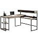 Sauder Transit L-Desk, Salt Oak finish