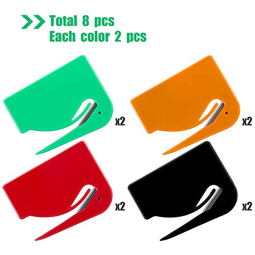 8 Pieces Letter Opener Envelope Mail Slitter With Razor Christmas Wrapping Cutter Box Opener Safe Mail Opener For Women Men Home Office Envelope, Package, Paper #TOP2